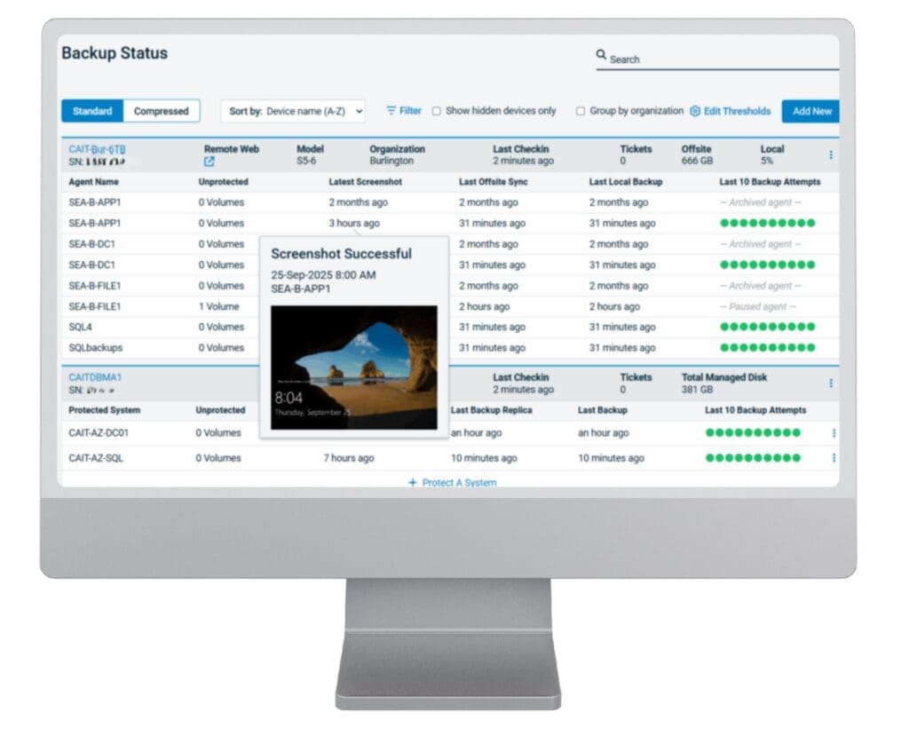 velocidad Disaster Recovery?